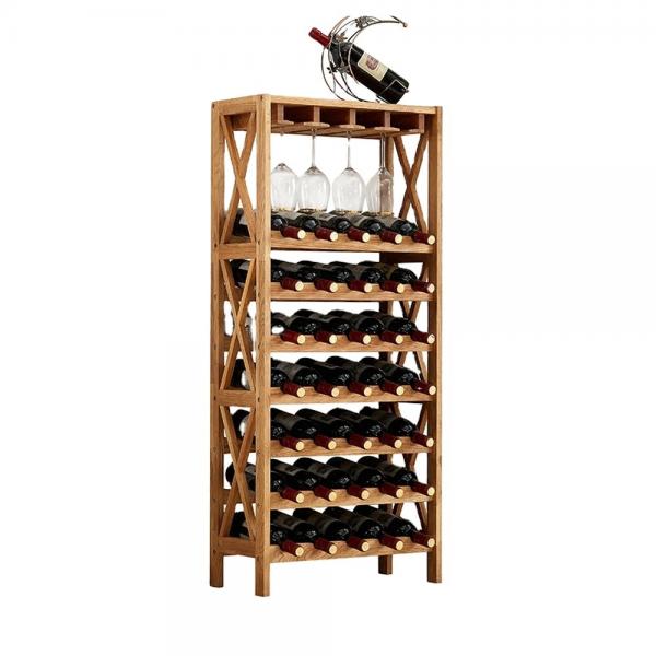 Quality Customized Double-sided Wine Racks Wine Rack Wood Wooden Display Stand for for sale
