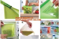 China Reusable Food grade Silicone Vacuum Food Fresh Bags Wraps Fridge Containers Refrigerator Bag silicone food storage bag factory