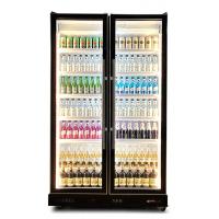 China 1200L Commercial Display Freezer Five Layer Black Swing Glass Door Beer Refrigerator 2 To 10 Degree factory