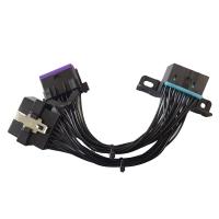 Quality Scanner Extension OBDII Diagnostic Cable 16 Pin Male To 2 Female 12V 24V for sale
