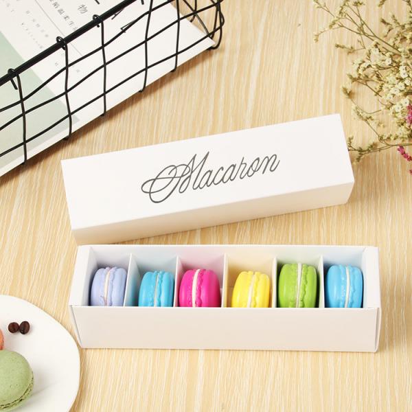Quality Flexo Printing Food Packaging Box Open Top Eco - Friendly For Macaron for sale