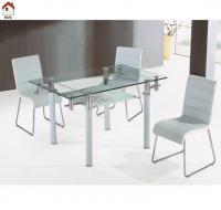 China cheap glass dining table set T064 factory