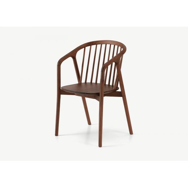 Quality OEM Hotel Restaurant Dining Chair Armchair Solid Wood Frame Single Chair for sale