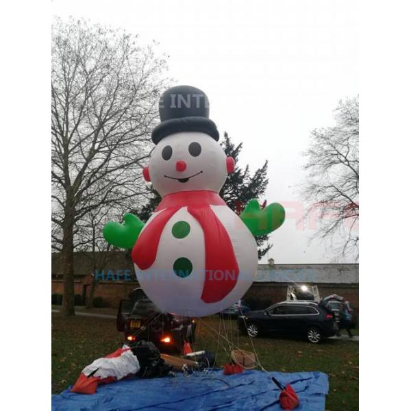 Quality 8 M Snow Man Helium Balloon Lights With Full Printing For Events Or Christmas for sale