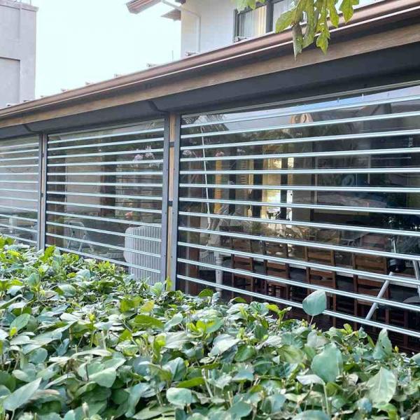 Quality Commercial Transparent Polycarbonate Roller Shutter With Polycarbonate Slats for sale