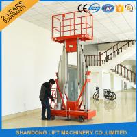 China 200kg Capacity 12m Height Hydraulic Aluminium Ladder Aerial Work Platform Lift With CE factory