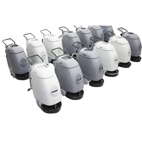 Quality White Floor Scrubber Dryer Machine Running Alongside Pressure Additional System for sale