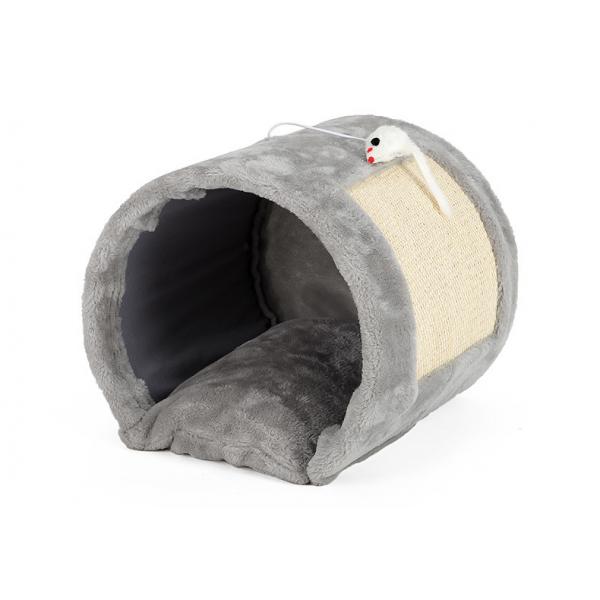 Quality Grey Color Pet Den Bed / Cat Scratcher Bed Large Size Weight 1.05kg With Mouse Toy for sale