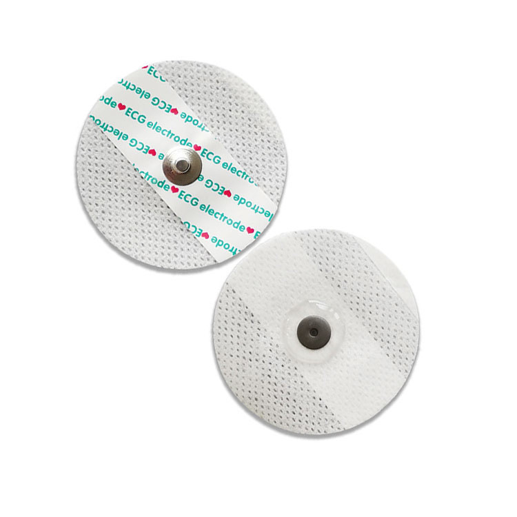 China 50Pcs Round Nonwoven Disposable Ecg Electrodes For Adult factory