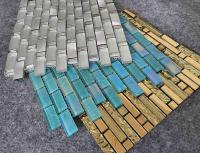 China PRIMERA 8mm Luxury Glass Mosaic Tiles Ring Design Hotel Villa 300x300mm factory