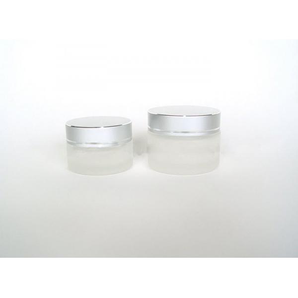 Quality Custom White Empty Glass Cream Jars and Bottle 20G 50G with WT Cap for sale