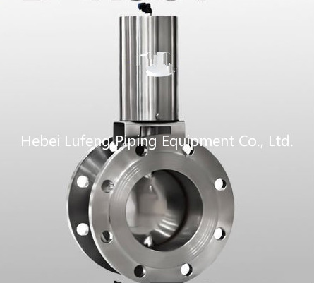 Quality SS304 and SS316L stainless steel sanitary wafer type pneumatic flange butterfly valve for sale