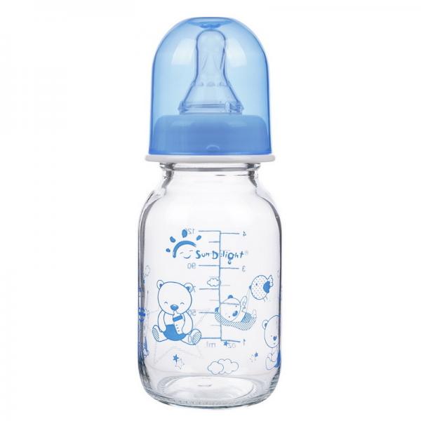 Quality 125ml 4oz Standard Neck Borosilicate Glass Baby Feeding Bottles for sale