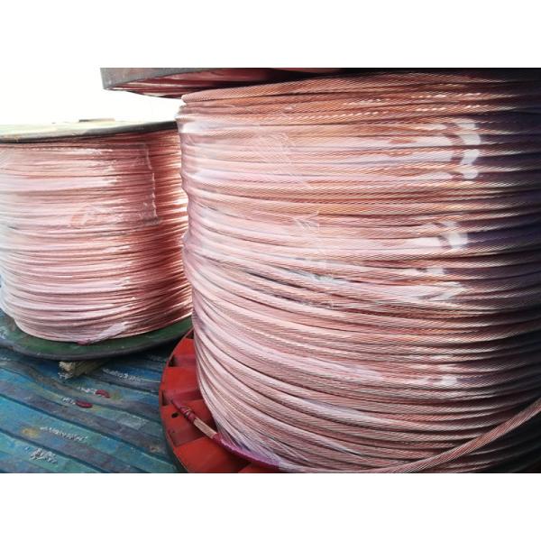 Quality Concentric Stranded Bare Copper Wire , 500m Length Overhead Power Cables for sale