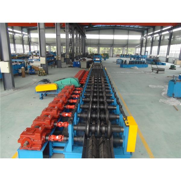 Quality Three Waves Guardrail Roll Forming Machine with Conveyor Table Hydraulic Decoiler for sale