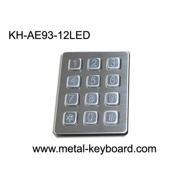 Quality Self - service Kiosk  Digital Metal keypad Vandal Proof 12 Keys 3x4 for sale