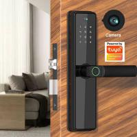 Quality Wireless Smart Door Lock With Camera Tuya Wifi App Digital Fingerprint Automatic for sale