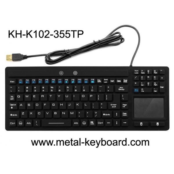 Quality Waterproof USB Interface Industrial PC Keyboard 106 Keys No Noise With Touchpad for sale