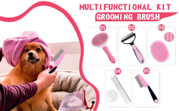 Dog grooming brush kit a+2