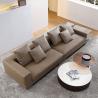 China Modern Living Room Leather Sofa Combination Nordic Luxury Straight Row factory