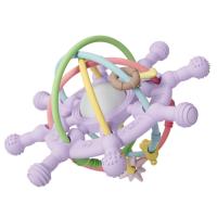 China Long Lasting Manhattan Ball Rattle Silicone Teething Toy Light Purple factory