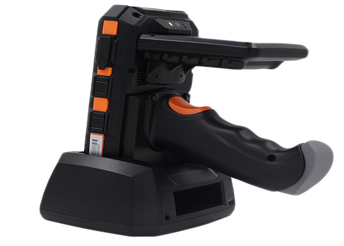 China Handheld Android Mobile Barcode Scanner RFID HF UHF Reader PDA with Pistol Grip factory