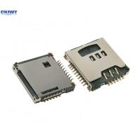 China Metal Flip Micro Sim Card Connector , MS / Memory Card Socket Rated Current 0.5 A factory