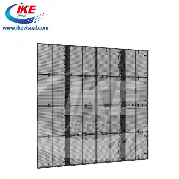 Quality P3.9 Rental Glass Window LED Display 5000 Nits 500*100 transparent lED curtain for sale