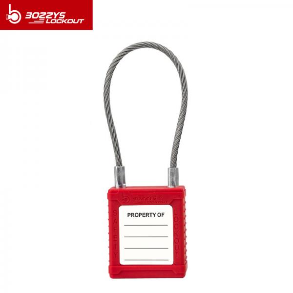 Quality Steel Wire Shackle Safety Cable Padlock , Lightweight Master Lockout Padlock for sale
