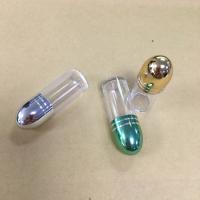 China Clear Plastic Pill Bottless Rhino Capsule Containers Colorful Metal Cap For 3D factory