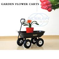 China Green Potted Garden Trolley Cart Inflatable Wheel Easy And Easy factory