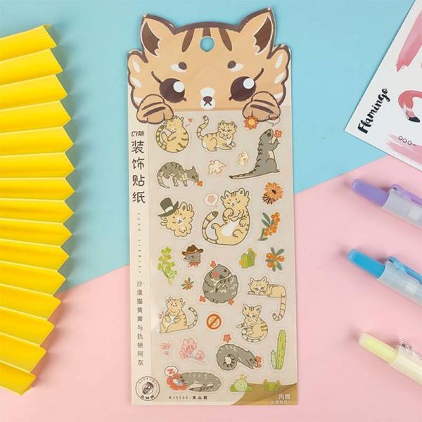 Quality Manufacturer Direct Custom Cartoon Cute Animal Transparent Stickers PVC Sticker for sale