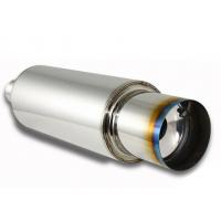 Quality Round 2.5 " Inlet 4" Outlet Stainless Steel Exhaust Muffler for sale