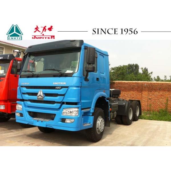 Quality Longer Lifespan HOWO Tractor Truck 420 Hp Euro II Engine RHD For Road Transport for sale