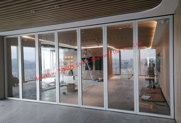 Quality Office Desmontable Aluminum Frame Glass Partition Walls 800mm Width for sale