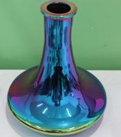 China Crystal Glass Vacuum Plating, Glass ashtray, glass shisha PVD rainbow color coatings factory