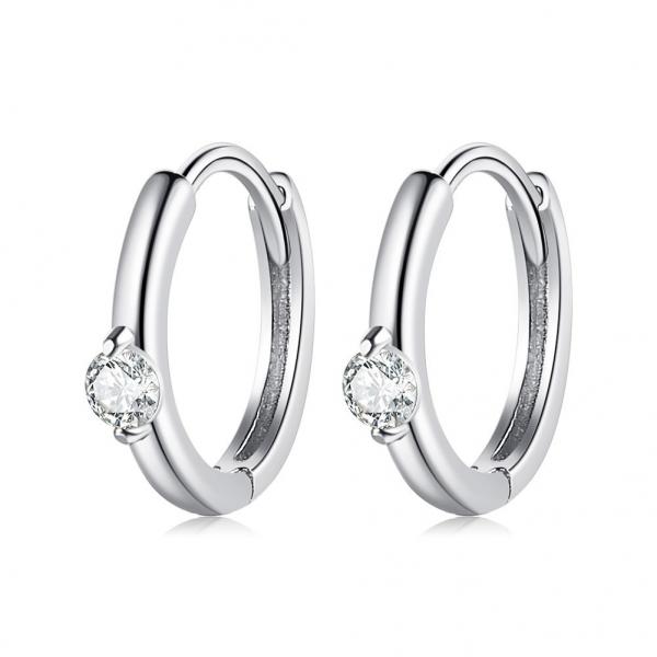 Quality 0.08oz 2.3 Gram Sterling Silver Jewelry Earrings Festival Green Hoop Earring ODM for sale