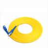 China Yellow Single Mode Fibre Patch Leads , FTTH SC APC Patch Cord 1260-1650nm Wavelength factory
