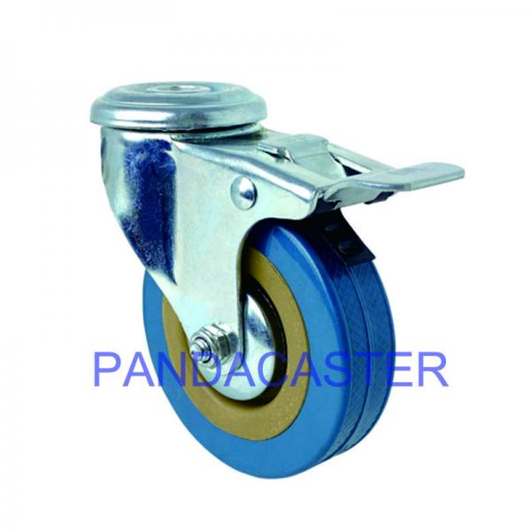 Quality 3 Inch PVC Wheels Bolt Hole Caster , Trolley Swivel Type 75mm Wheel Diameter for sale