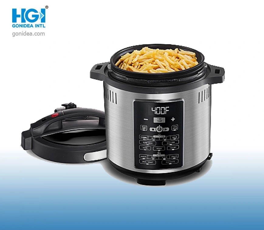 China 2 In 1 Nonstick Electric Pressure Cooker With Fryer Commercial Cooking Appliances factory