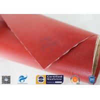 China Chemical Corrosion 1m*50m Satin Weave 0.45mm Silicone Coated Fiberglass Fabric factory