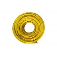 China Fiber Reinforced PVC Hose Yellow Color With Brass Fitting factory