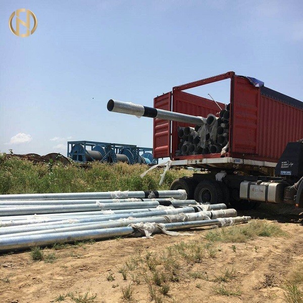 Quality Height 13m Electrical Power Pole , Metal Electric Pole 450daN SF 2.0 For ICE for sale