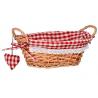 China wicker bread baskets with mat handle wicker fruit basket willow bread baskets different color customize dimension factory