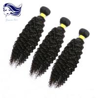 Quality 24inch Virgin Cambodian Hair Tangle Free Natural Black Jerry Curly for sale