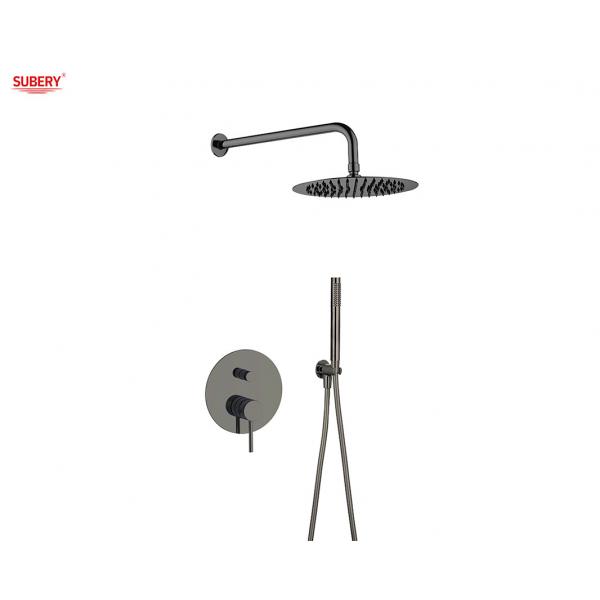 Quality Gun Metal Classical Shower Faucets Rainshower Concealed In Wall for sale