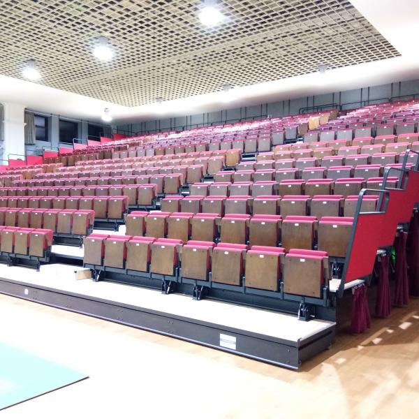 Quality Fire Resistant Gym Bleachers Retractable Grandstand Seating For Arena for sale