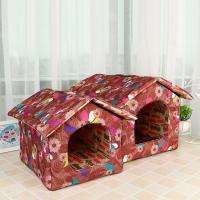 China Removable And Washable Floral Dog Bed High Quality Cotton Filled Pet Supplies For Dog House factory