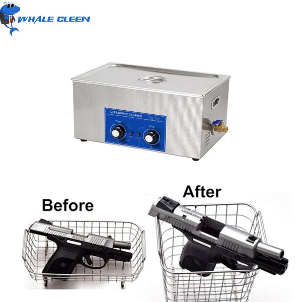 Quality Analog Control Ultrasonic Gun Parts Cleaner 22L 400Watt Digital Heating for sale