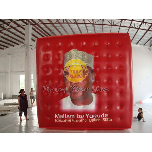 Quality Red Reusable durable helium cube balloon with Full digital printing for Sporting for sale
